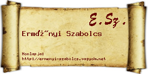 Erményi Szabolcs névjegykártya